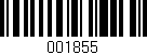 Código de barras (EAN, GTIN, SKU, ISBN): '001855'