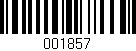 Código de barras (EAN, GTIN, SKU, ISBN): '001857'