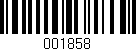 Código de barras (EAN, GTIN, SKU, ISBN): '001858'