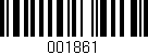Código de barras (EAN, GTIN, SKU, ISBN): '001861'