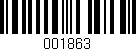 Código de barras (EAN, GTIN, SKU, ISBN): '001863'