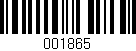 Código de barras (EAN, GTIN, SKU, ISBN): '001865'