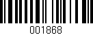 Código de barras (EAN, GTIN, SKU, ISBN): '001868'
