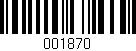Código de barras (EAN, GTIN, SKU, ISBN): '001870'