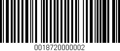 Código de barras (EAN, GTIN, SKU, ISBN): '0018720000002'