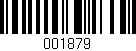 Código de barras (EAN, GTIN, SKU, ISBN): '001879'