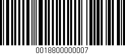 Código de barras (EAN, GTIN, SKU, ISBN): '0018800000007'