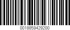 Código de barras (EAN, GTIN, SKU, ISBN): '0018859429200'