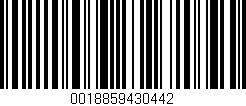 Código de barras (EAN, GTIN, SKU, ISBN): '0018859430442'