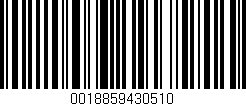 Código de barras (EAN, GTIN, SKU, ISBN): '0018859430510'