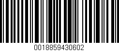 Código de barras (EAN, GTIN, SKU, ISBN): '0018859430602'