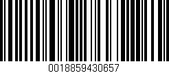 Código de barras (EAN, GTIN, SKU, ISBN): '0018859430657'