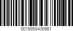 Código de barras (EAN, GTIN, SKU, ISBN): '0018859430961'