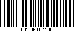 Código de barras (EAN, GTIN, SKU, ISBN): '0018859431289'