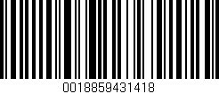 Código de barras (EAN, GTIN, SKU, ISBN): '0018859431418'