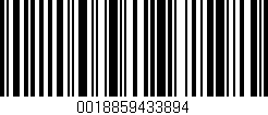 Código de barras (EAN, GTIN, SKU, ISBN): '0018859433894'