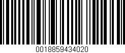 Código de barras (EAN, GTIN, SKU, ISBN): '0018859434020'