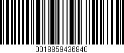 Código de barras (EAN, GTIN, SKU, ISBN): '0018859436840'