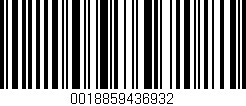 Código de barras (EAN, GTIN, SKU, ISBN): '0018859436932'