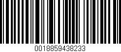 Código de barras (EAN, GTIN, SKU, ISBN): '0018859438233'