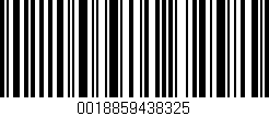 Código de barras (EAN, GTIN, SKU, ISBN): '0018859438325'