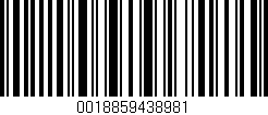 Código de barras (EAN, GTIN, SKU, ISBN): '0018859438981'