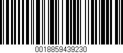 Código de barras (EAN, GTIN, SKU, ISBN): '0018859439230'