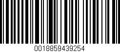 Código de barras (EAN, GTIN, SKU, ISBN): '0018859439254'