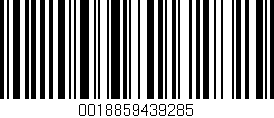 Código de barras (EAN, GTIN, SKU, ISBN): '0018859439285'