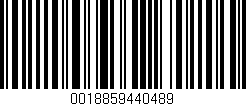 Código de barras (EAN, GTIN, SKU, ISBN): '0018859440489'