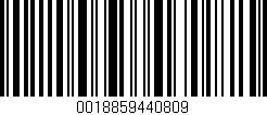 Código de barras (EAN, GTIN, SKU, ISBN): '0018859440809'