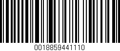 Código de barras (EAN, GTIN, SKU, ISBN): '0018859441110'