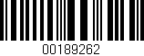 Código de barras (EAN, GTIN, SKU, ISBN): '00189262'