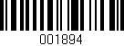 Código de barras (EAN, GTIN, SKU, ISBN): '001894'