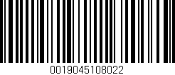 Código de barras (EAN, GTIN, SKU, ISBN): '0019045108022'