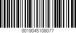 Código de barras (EAN, GTIN, SKU, ISBN): '0019045108077'