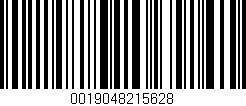 Código de barras (EAN, GTIN, SKU, ISBN): '0019048215628'