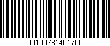 Código de barras (EAN, GTIN, SKU, ISBN): '00190781401766'
