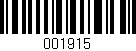 Código de barras (EAN, GTIN, SKU, ISBN): '001915'