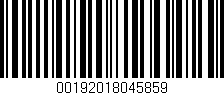 Código de barras (EAN, GTIN, SKU, ISBN): '00192018045859'