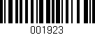 Código de barras (EAN, GTIN, SKU, ISBN): '001923'