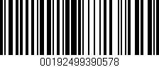 Código de barras (EAN, GTIN, SKU, ISBN): '00192499390578'