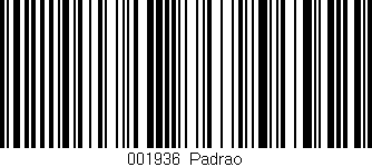 Código de barras (EAN, GTIN, SKU, ISBN): '001936|Padrao'