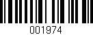 Código de barras (EAN, GTIN, SKU, ISBN): '001974'