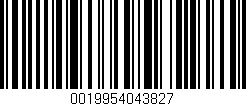 Código de barras (EAN, GTIN, SKU, ISBN): '0019954043827'
