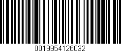Código de barras (EAN, GTIN, SKU, ISBN): '0019954126032'