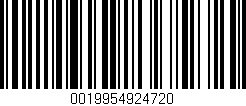 Código de barras (EAN, GTIN, SKU, ISBN): '0019954924720'