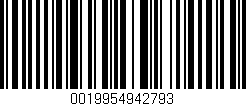 Código de barras (EAN, GTIN, SKU, ISBN): '0019954942793'