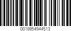 Código de barras (EAN, GTIN, SKU, ISBN): '0019954944513'