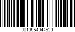 Código de barras (EAN, GTIN, SKU, ISBN): '0019954944520'